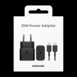 SAMSUNG ORIGINAL 25W POWER ADAPTER WITH CABLE - BLACK