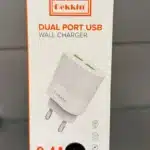 DEKKIN DK-634 2.4A DUAL PORT USB WALL CHARGER FOR ANDROID