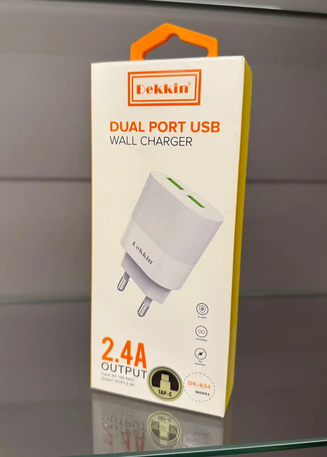 DEKKIN DK-634 DUAL PORT USB WALL CHARGER FOR TYPE-C - Image 1