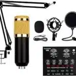 PROFESSIONAL RECORDING MICROPHONE STAND SET-ADJUSTABLE BOOM ARM-KIT FOR PODCAST & STREAMING