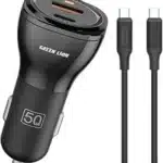 Green Lion Dual Port Car Charger - Usb-c TO Lightning