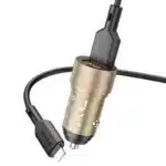 Borofone Bz19 Metal Dual Port Car Charger With Cable Usb-a TO Micro