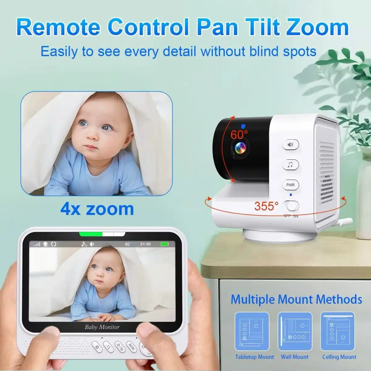 baby monitor 7.0 inch display - Image 2