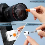 Hoco 10 in 1 Cleaning Kit Computer Screen Brush Tool, Multi-Function Electronic Cleaner Spray for Screen, PCs, Monitors, Keyboards, Desktop, MacBooks, Mobile, iPhones, Earbuds, and Camera - White - Image 5