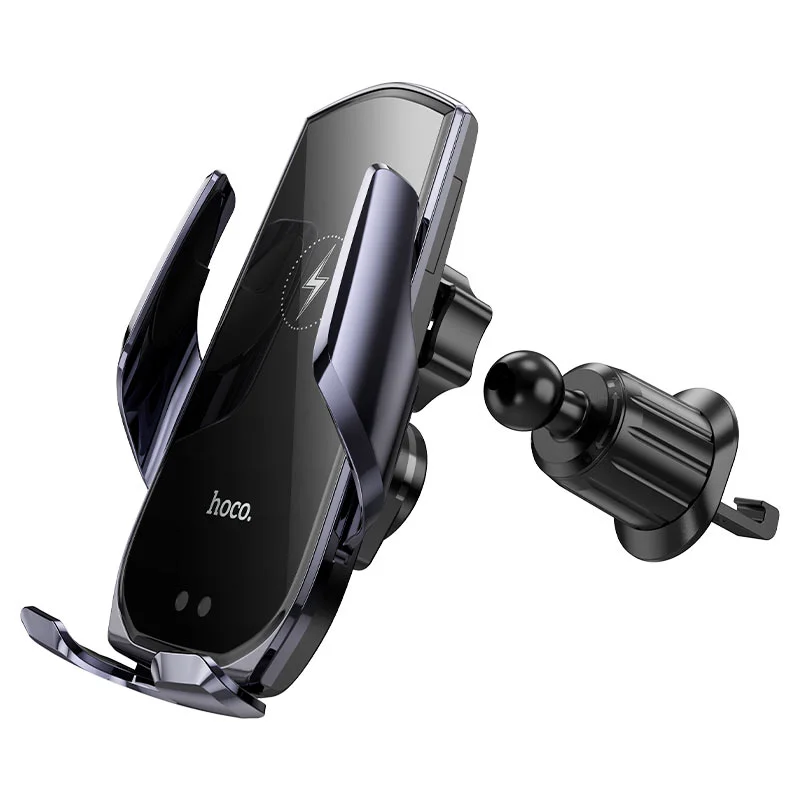 Hoco -CA202 Plus Enlightener, wireless charging in-car phone holder, 5W / 7.5W / 10W / 15W output, 4.5 – 7 inches mobile phones, 200mAh battery, automatic clamping, for air outlet - Image 5