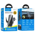 Hoco -CA202 Plus Enlightener, wireless charging in-car phone holder, 5W / 7.5W / 10W / 15W output, 4.5 – 7 inches mobile phones, 200mAh battery, automatic clamping, for air outlet - Image 6