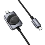 Hoco CW66 is a 2-in-1 charging cable featuring a USB Type-C connector and a built-in magnetic wireless charging module for the Apple Watch - Image 6