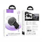 Hoco hw35 2 in 1 magnetic fast charging clamp fixation car holder - It delivers up to 15W of wireless charging power and suits 6.1 to 7.0-inch phones like the iPhone 12–16 series. - Image 3