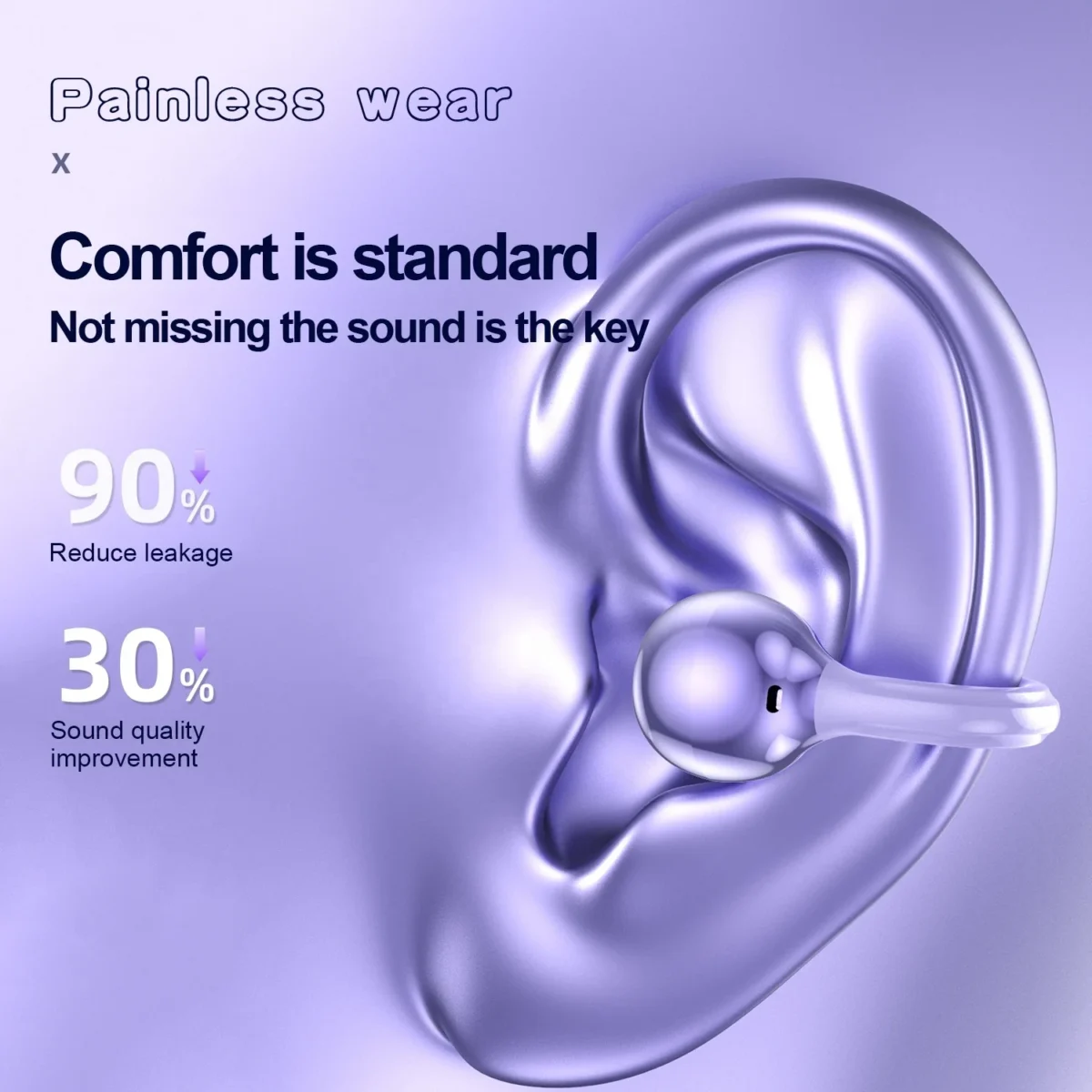OEM LOGO YXG-10 Wireless earbuds - Fone BT5.4 Headset With Mic Handsfree Noise Canceling Earphones Clip Ear Music Sports YXG10 - Image 4