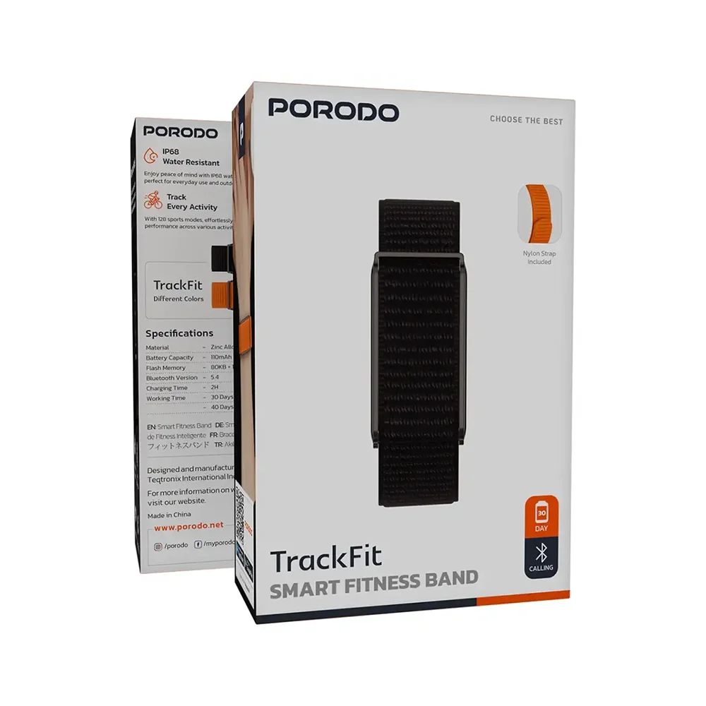 porodo_trackfit_smart_fitness_band_heart_rate_monitor_tracke_dcb6ae99-b196-48b5-bf27-14a4b0b1a407.webp Porodo Trackfit Smart Fitness Band Heart Rate Monitor - Tracker Watch - Image 1