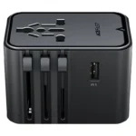 The ACEFAST Charging Adapter Z8 - Travel Plug Adapter - is a 2500W universal AC socket and 45W - GaN fast charger featuring five USB ports (3x USB-C and 2x USB-A) and interchangeable EU, US, UK, and AU plugs for global use - Image 4