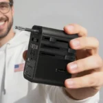 The ACEFAST Charging Adapter Z8 - Travel Plug Adapter - is a 2500W universal AC socket and 45W - GaN fast charger featuring five USB ports (3x USB-C and 2x USB-A) and interchangeable EU, US, UK, and AU plugs for global use - Image 5