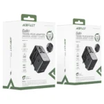 The ACEFAST Charging Adapter Z8 - Travel Plug Adapter - is a 2500W universal AC socket and 45W - GaN fast charger featuring five USB ports (3x USB-C and 2x USB-A) and interchangeable EU, US, UK, and AU plugs for global use - Image 3
