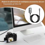 USB C To HDTV Adapter - Type C To HD TV Cord Converter Cable 4K-30Hz Ultra HD Projection Cable For Mobile Phone Laptop Shared Screen - Image 3