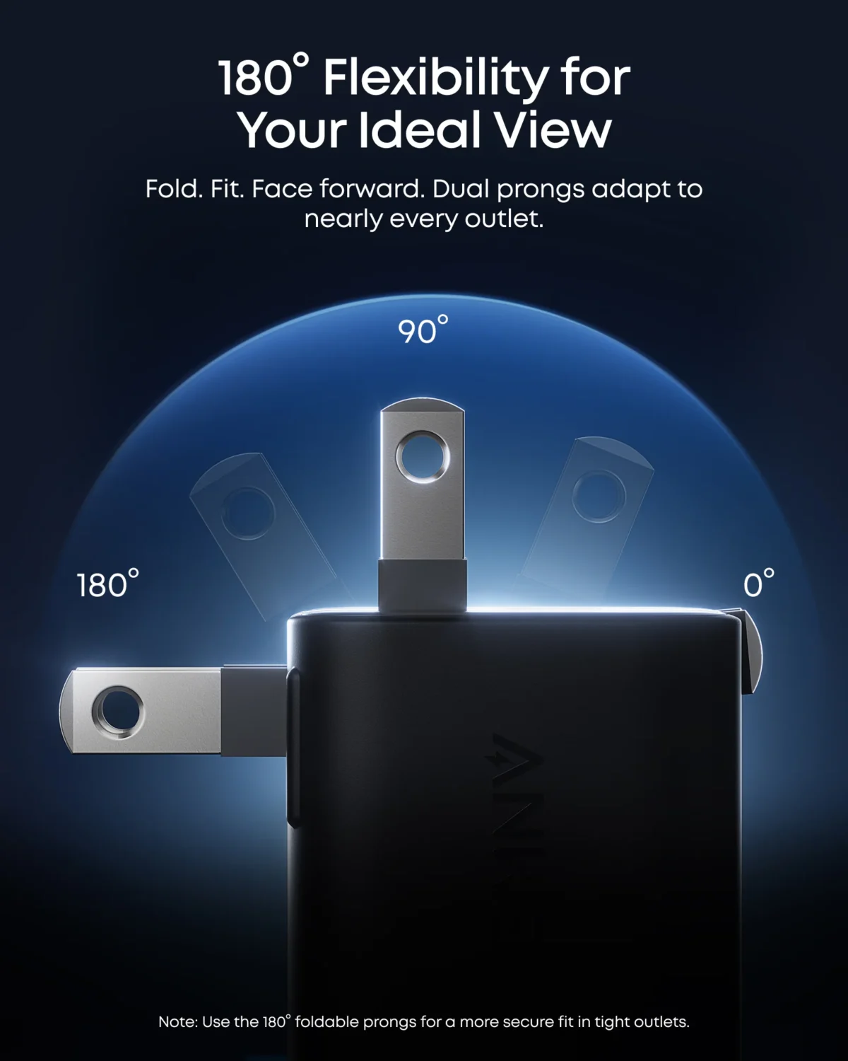 Anker Nano Charger (45W, Smart Display, 180° Foldable) - Image 3