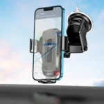 HOCO - HW3 Wise, wireless charging in-car phone holder, 5W / 7.5W / 10W / 15W output, 4.5 – 7 inches mobile phones, automatic clamping, for dashboard